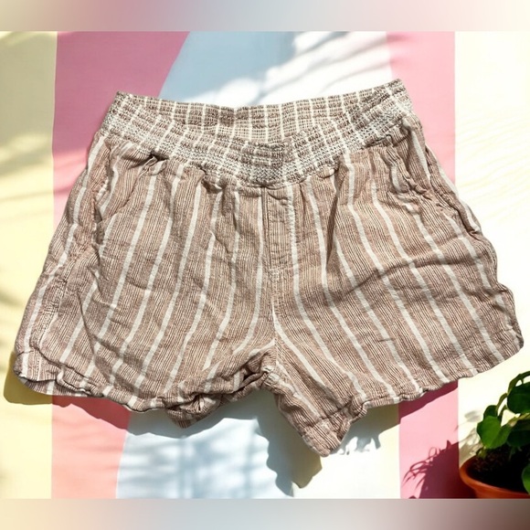 BRIGGS Pink & white cotton stretchy shorts WITH POCKETS LARGE - Picture 1 of 3